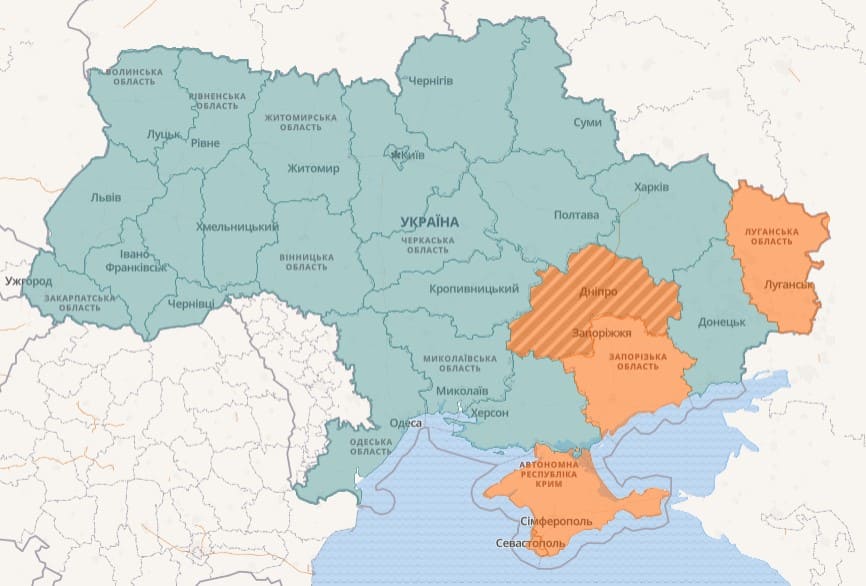 Онлайн карта тривог України єМапа